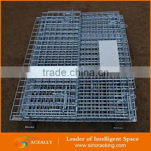 Aceally Collapsible Rigid Wire Cage Pallet/Stackable Pallet Cages thumbnail-3