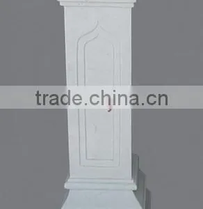 BEAUTIFUL ZIARAT WHITE MARBLE PEDESTALS thumbnail-1