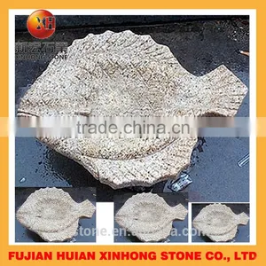 Granite Fish Shaped Sinks for Bird Feeding , Stone Bird Bowl thumbnail-1