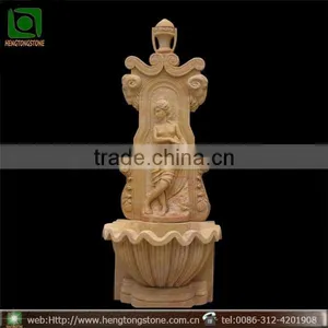 Garden Marble Water Wall Fountains With Nude Lady Statue thumbnail-1