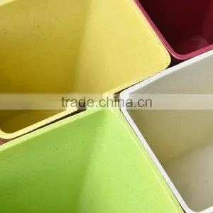 Indoor Small Plant Fiber Biodegradable Rectangular Plastic Planters thumbnail-4