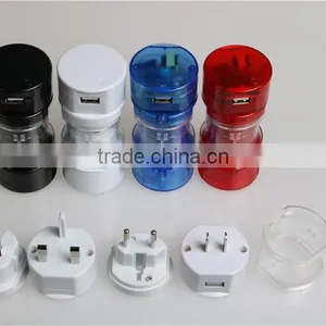 2016 Promotion Gift Item Multi World International Travel Adapter Low Price With USB Port From China Factory Directly thumbnail-2