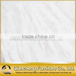 Hexagon White Marble Top Coffee Table for Living Room thumbnail-5