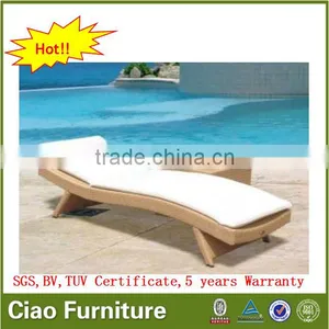 Beach Wicker Sun Lounger Garden Furniture Poolside Lounge Chair thumbnail-1
