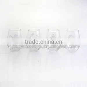Fancy Decal Drinking Water Glass Cup thumbnail-2