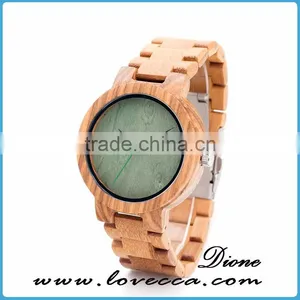 Latest Hot Imitation Wood Grain Dial Wood Grain Strap Quartz Watch thumbnail-2