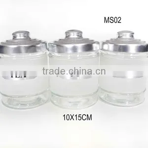 2016hot Selling 600ml Cylinder Frosted Effect Glass Bell Jar thumbnail-1