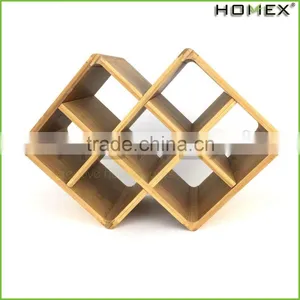 100% Natural Bamboo Unique Wine Rack/Wine Bottle Holder Homex-BSCI thumbnail-1