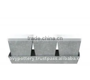 AWN Galvanized Zinc Vase,Galvanized Zinc Watering Can , Zinc Pot Planter, Zinc Planter for Gardening and Household thumbnail-1