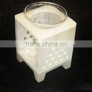 White Soapstone Aroma Oil Burner Aroma Essential Oil Diffuser thumbnail-1