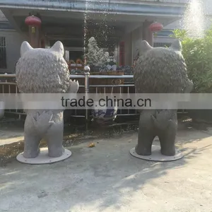 Fiberglass Wolf Statue Figure thumbnail-6