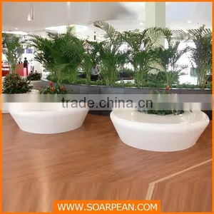 Multifunctional Shopping Mall Fiberglass Stool Chair With Flowerpot thumbnail-4