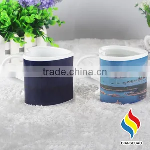 Heart Shape Color Changing Ceramic Coffee Mugs thumbnail-6