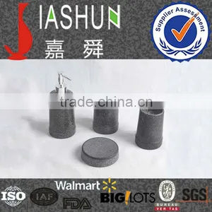 4pc Dark Grey Bathroom Ceramics Sets Granite Design Mat Finished thumbnail-1