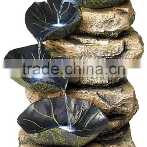 Frog and Four Lily Pad LED Lighted Outdoor Fountain thumbnail-1