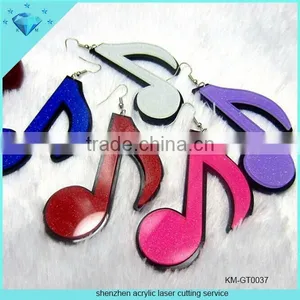 Fashion Music Shape Acrylic Earrings thumbnail-2