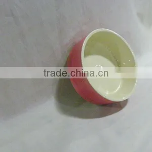 Pink Lovely Ceramic Animal Prints Pet Bowl thumbnail-1