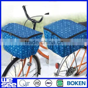 Plaid Folding Bicycle Basket Cover Bike Rain Cover thumbnail-1