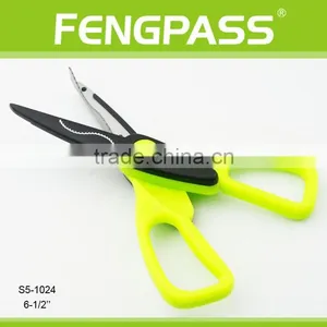 S5-1024 6.5 Inch 2Cr13 Stainless Steel Blade With Plastic Handle Pattern Cutting Scissors thumbnail-2