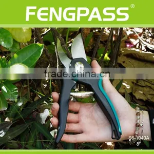S6-1040A 8 Inches PP+ TPR Handle With Stainless Steel and Strong Power Classical Garden Scissors thumbnail-5