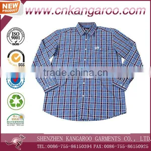 Wholesale Manufacture 100% Cottton Grid Shirt thumbnail-1