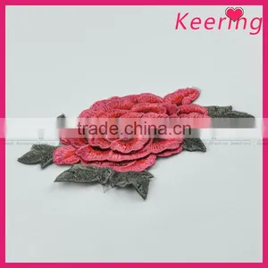 3D Embroidery Patch Flower Embroidery Custom Design for Clothing WEF-013 thumbnail-2