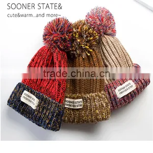 Wool Hat Children Winter Tide South Korea Korean New Cashmere Earmuffs Plus Parent-child Knit Hat Female Winter Young Lovers thumbnail-1