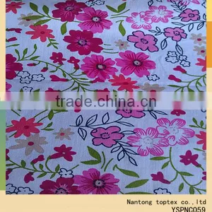 Red Flower Printed Cotton Poplin Fabric for Shirt thumbnail-1