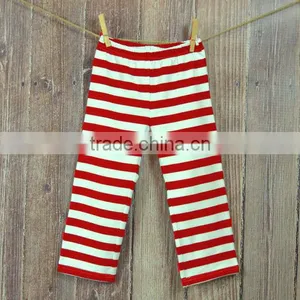 Red Long Sleeve Shirt and Red White Stripe Pants Set Children Christmas Outfit thumbnail-6