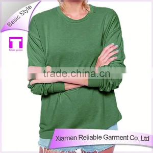 Blank Wholesale Plain Green Custom Long Sleeve t Shirt thumbnail-1