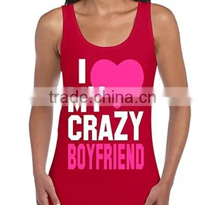 Custom Cotton Blend Mens Womens Silk Screen Printing Tank Top thumbnail-2