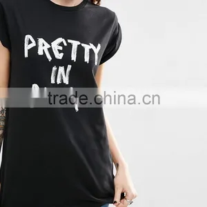 Latest Design Custom Girls T Shirt New Fashion t Shirt Word Print thumbnail-3