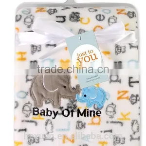 China Supplier Custom Cartoon Embroidered Baby Fleece Blanket thumbnail-4