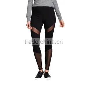 2017 Perfect Fit Custom New Mix Women's Fitness Yoga Legging With Mesh Yoga Pants Wholesale thumbnail-2