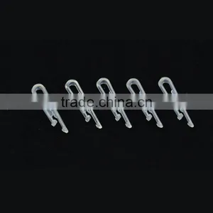4.0*0.9*0.4cm Cheap With Teeth U-shape Clips Transparent Plastic Clips for Packing thumbnail-1