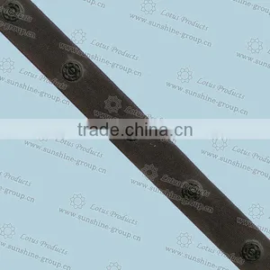 Colored Plastic Snap Button Tape for Garment, Polyester Tape, Press Snap Button thumbnail-1