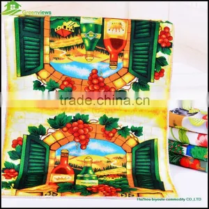 Microfiber Clean Kitchen Tea Towel Custom Printed Linen Dish Towel thumbnail-2