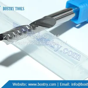 Single Flute Aluminum End Mill Cutting Tool Bits Spiral Cnc Router Bits for Soft Metal thumbnail-1
