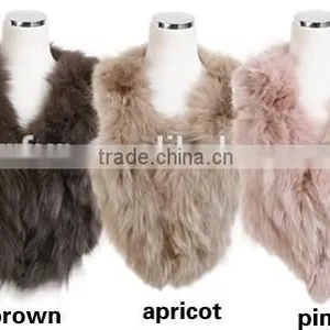 YR180 V-neck New Style Genuine Fox Belly Fur Vest 2016 thumbnail-1