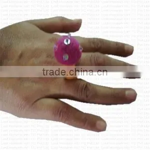Pure Sheep Wool Soft Wool Felted Flowery Design Finger Ring/ 100% Hand Made Felt Finger Ring thumbnail-5