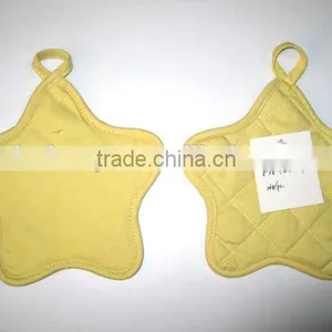 Star Shape Plain Dyed Pot Mitt AZO Free Cotton Pot Holder thumbnail-1
