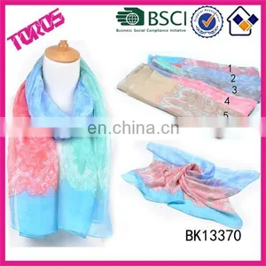 Print Scarf, Chiffon Scarf, Fashion Hijab thumbnail-1