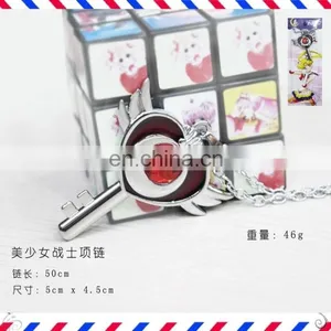 Fashion Anime Hot Silver Heart Sailor Moon Necklace Wholesale Sailor Moon Sailor Moon Necklace New for Kid thumbnail-1