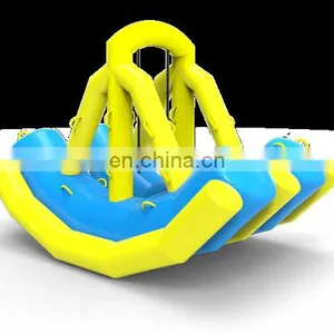 2017 Newest Design Commercial Double Row Water Park Inflatable Seesaw Game thumbnail-3