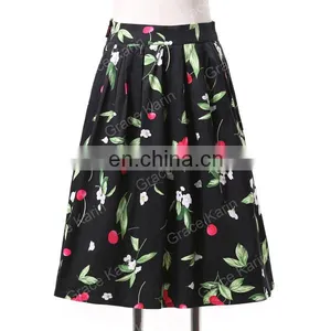 19 Colors ! Grace Karin Cheap Occident Short Women Vintage 50s Retro Cotton Printed Skirt CL6294-5# thumbnail-2