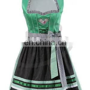 Green Classical Dirndl Trachten German Oktoberfest Bavarian Traditional Dirndl For Women (German Bavaria Dirndls) thumbnail-2