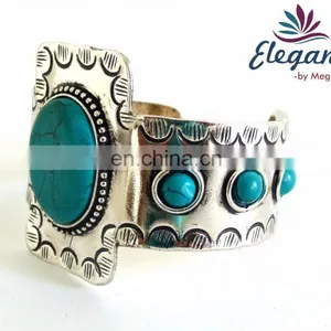 Wholesale Indian Fashion Cuff Bracelets Metal Bangles -brass Bracelets-Wholesale Indian Costume Cuff Bracelets thumbnail-4