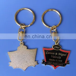 Custom Metal Anniversary Type Souvenir Keychains, Custom Garmen and Miguel Valencia Key Charms thumbnail-1