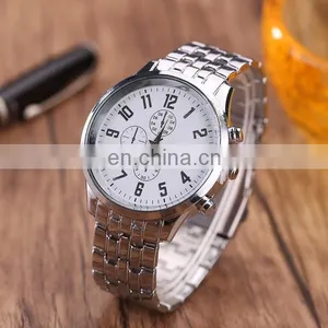 Wholesale Factory Stainless Steel Watch Silver Quartz Watch thumbnail-1