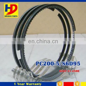 Excavator PC200-5 Diesel Engine 6D95 Piston Ring 6207-31-2500 S6D95 thumbnail-1